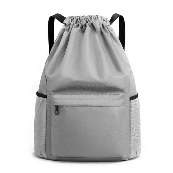 Nylon Multi-Pocket Drawstring Backpack