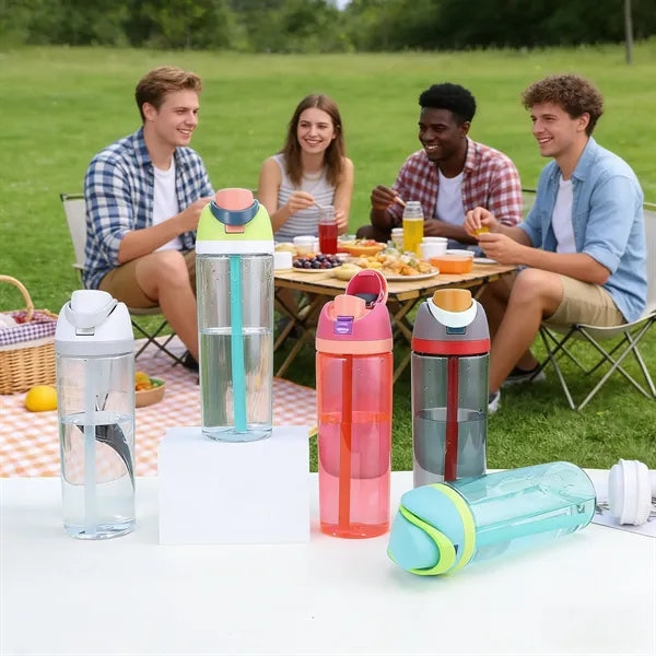 750ml Clear Plastic Water Bottle with FreeSip Straw