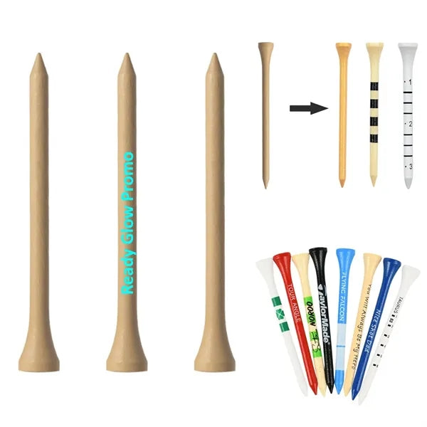 2-3/4" Bamboo Wood Golf Tee Biodegradable