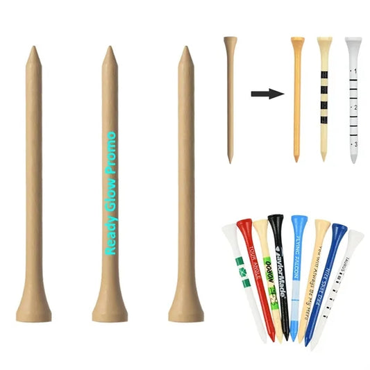 2-3/4" Bamboo Wood Golf Tee Biodegradable