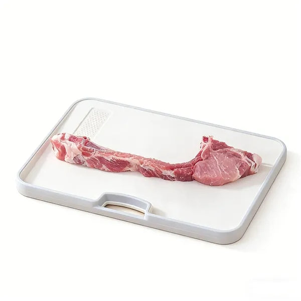 Japanese-style double-sided cutting board with rubbe