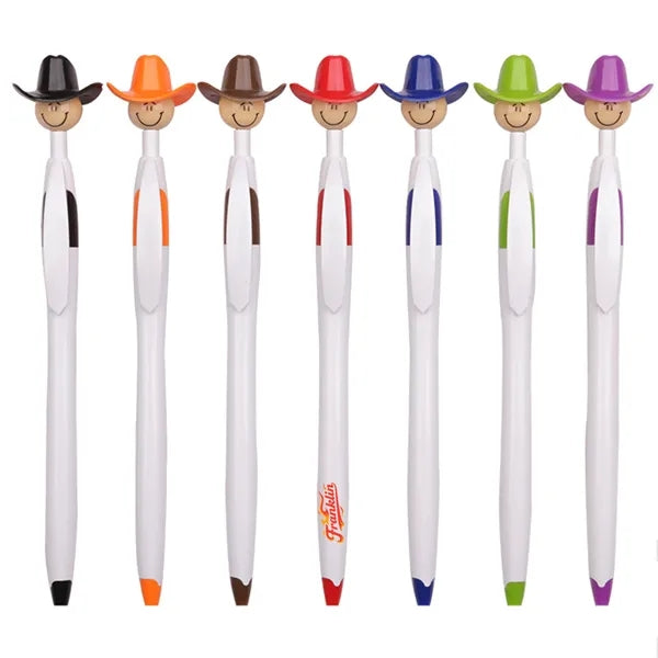 Smiling Cowboy Bead Ballpoint Pen