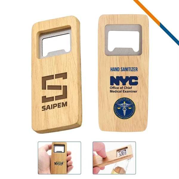 BarkPop Rectangular Wood Bottle Opener