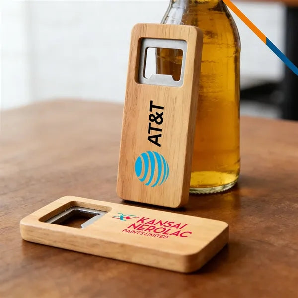 BarkPop Rectangular Wood Bottle Opener