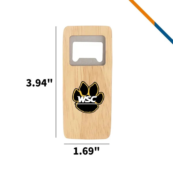 BarkPop Rectangular Wood Bottle Opener