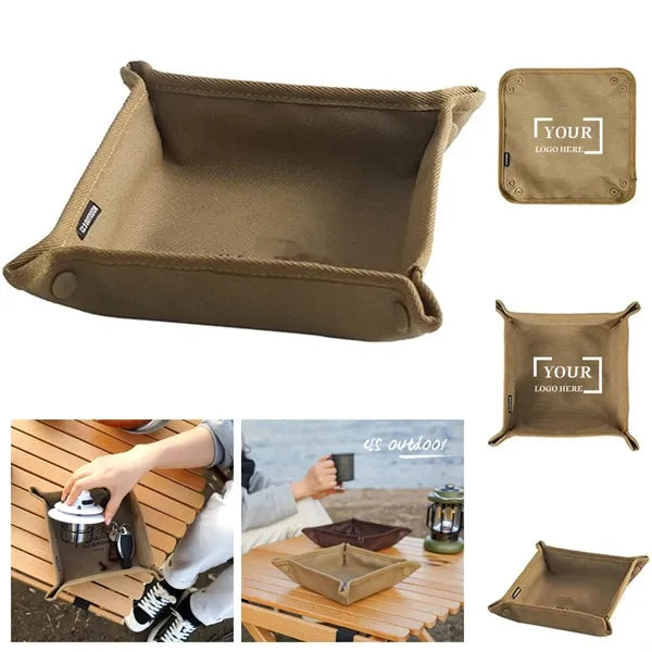 Square Foldable Portable Outdoor Camping Gear Storage Tray