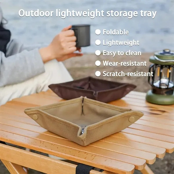 Square Foldable Portable Outdoor Camping Gear Storage Tray