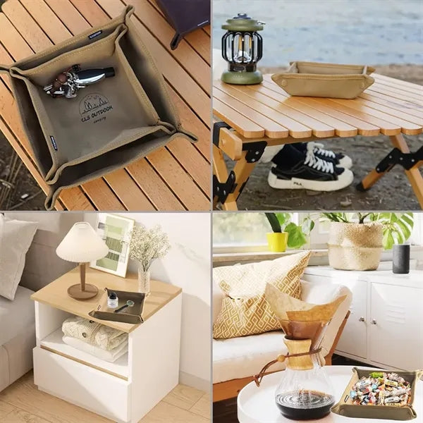 Square Foldable Portable Outdoor Camping Gear Storage Tray
