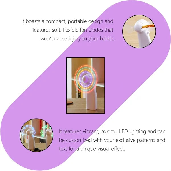 Handheld LED Scrolling Message Fan