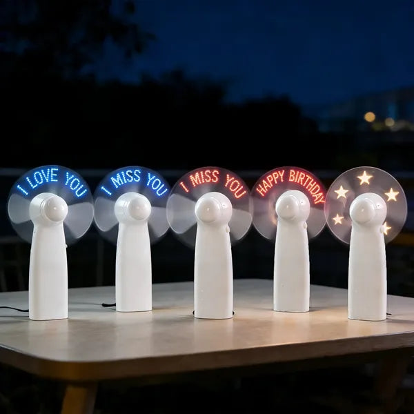 Handheld LED Scrolling Message Fan