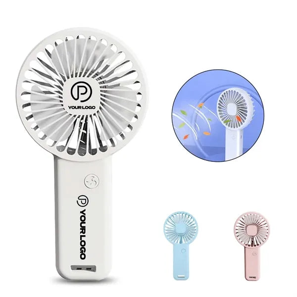 Portable mini handheld fan rechargeable with desk stand