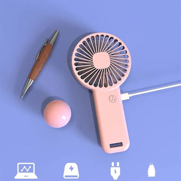 Portable mini handheld fan rechargeable with desk stand