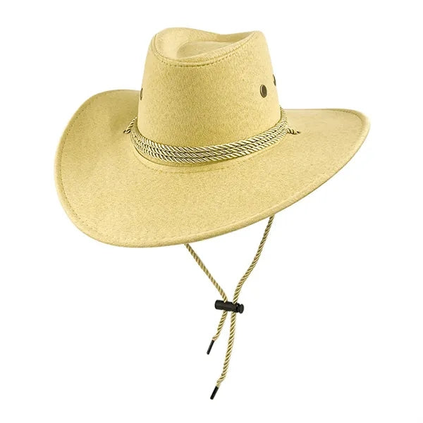 Faux Felt Leather Cowboy Hats