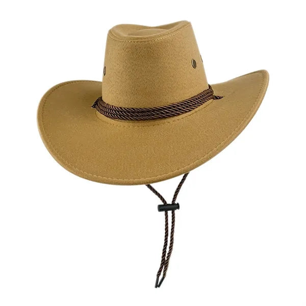 Faux Felt Leather Cowboy Hats