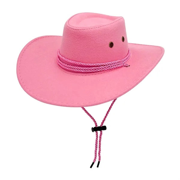 Faux Felt Leather Cowboy Hats