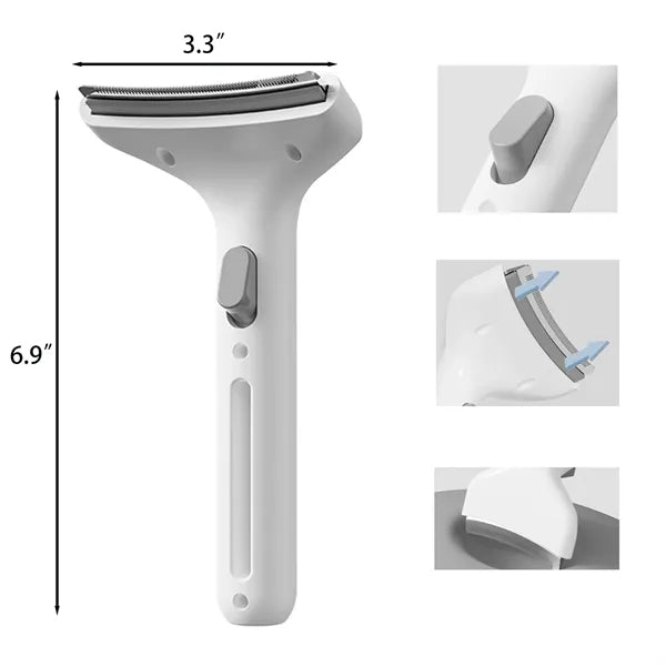 Ergonomic Self-Cleaning Pet Deshedding Comb