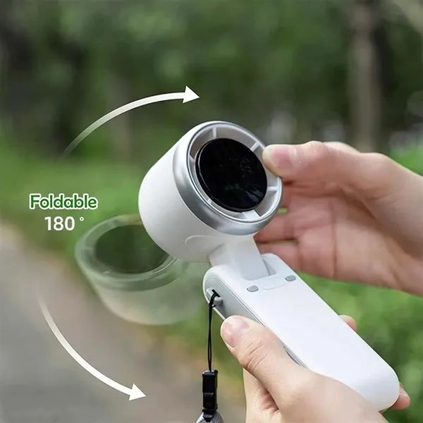 Handheld portable mini fan 5-speed display folding usb