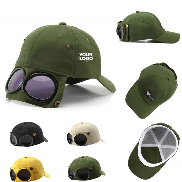 Steampunk Goggles Baseball Cap with Sunglasses