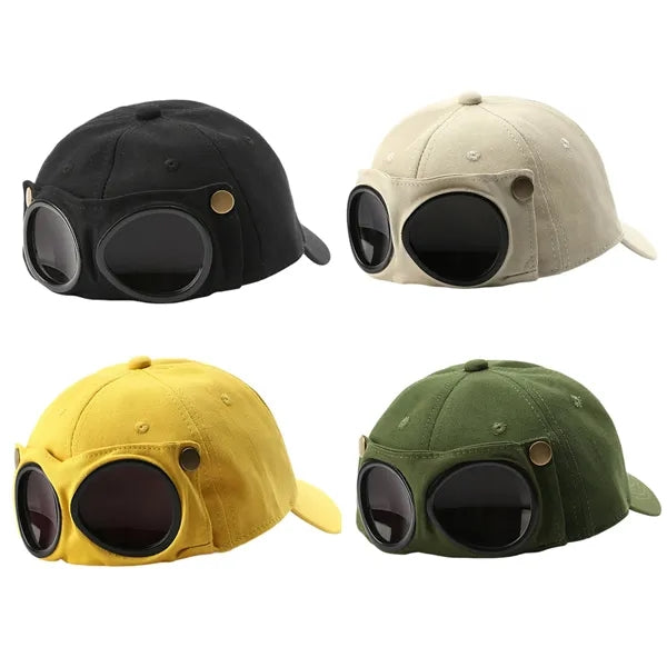 Steampunk Goggles Baseball Cap with Sunglasses