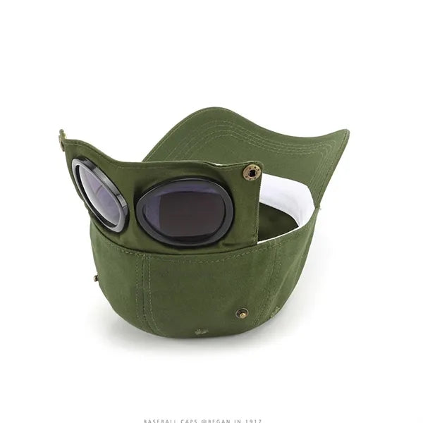 Steampunk Goggles Baseball Cap with Sunglasses