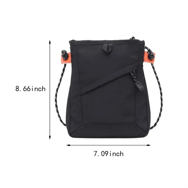 Small nylon crossbody bag slim travel neck pouch organizer