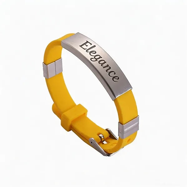 Stainless Steel Sports Bracelet, Customizable logo