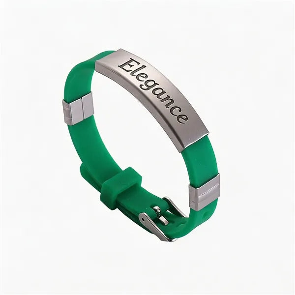 Stainless Steel Sports Bracelet, Customizable logo