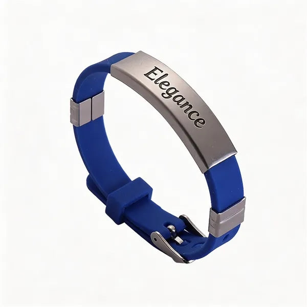 Stainless Steel Sports Bracelet, Customizable logo