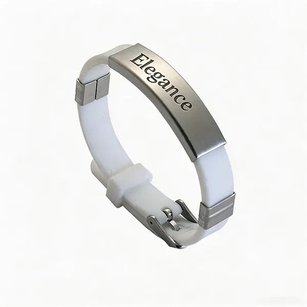 Stainless Steel Sports Bracelet, Customizable logo