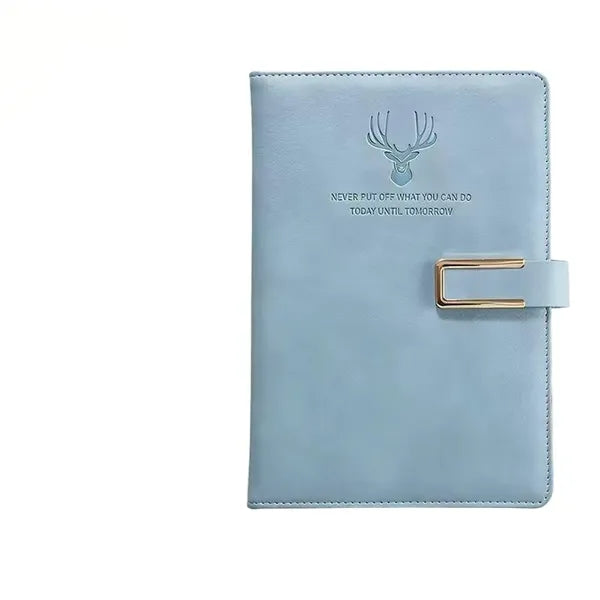 Logo Deer Head Faux Leather Business Notebook