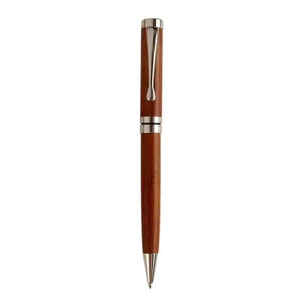 Wood and Metal Ballpoint Twist Action Smooth Writing Pen