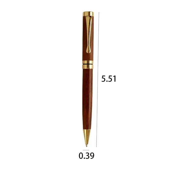 Wood and Metal Ballpoint Twist Action Smooth Writing Pen