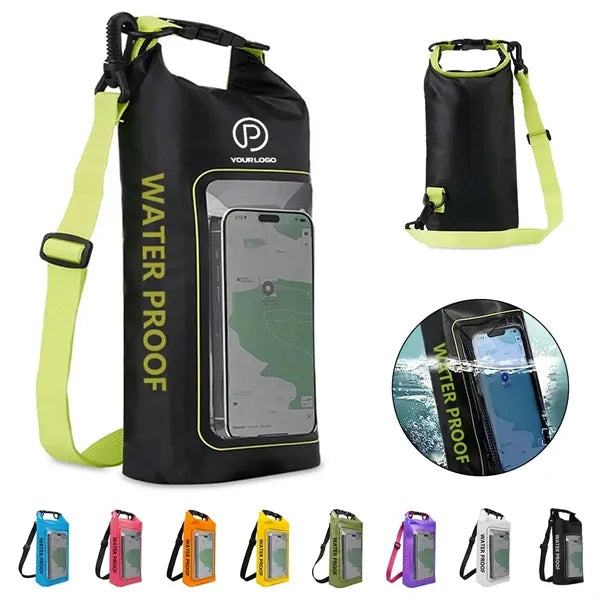 2L waterproof dry bag phone storage for boating & kayaking