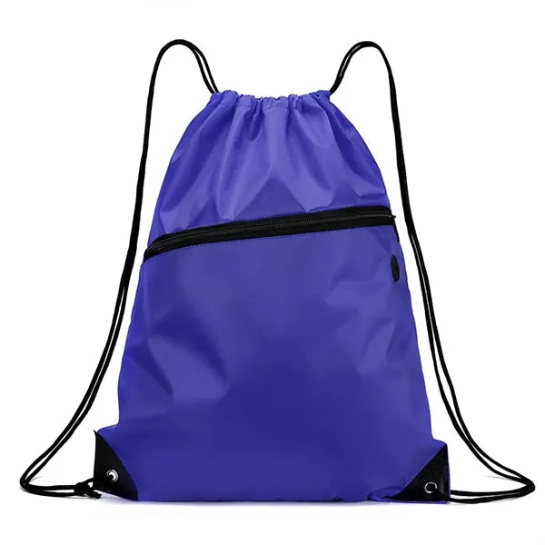 Drawstring Backpack with Earphone Hole
