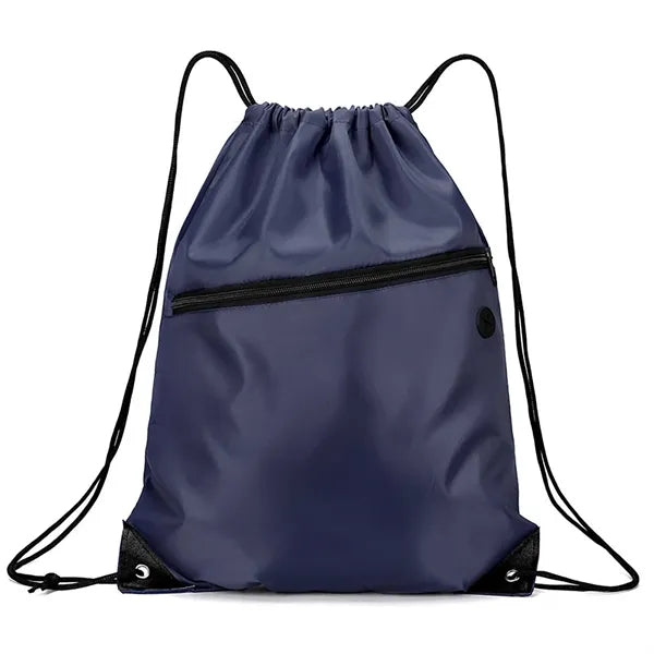 Drawstring Backpack with Earphone Hole