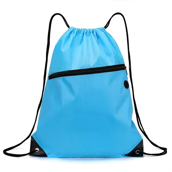Drawstring Backpack with Earphone Hole