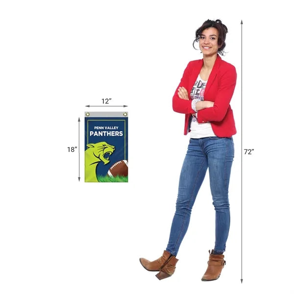 12" x 18" Standard Single Reverse Polyester Vertical Banners