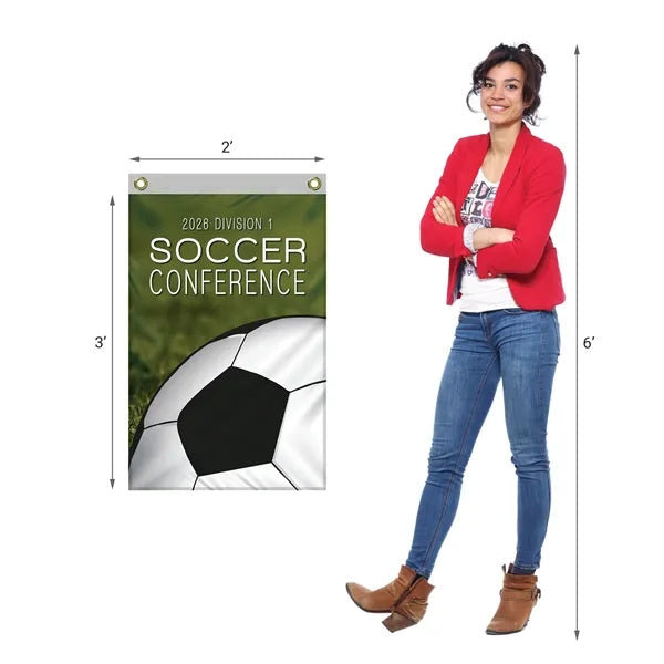 2' x 3' Standard Double Sided Polyester Vertical Banners