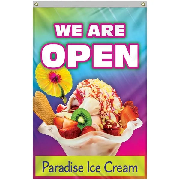 4' x 6' Standard Single Reverse Polyester Vertical Banners
