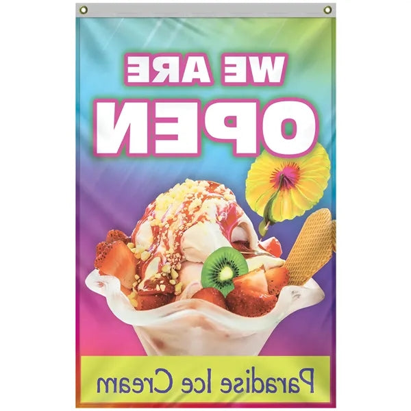 4' x 6' Standard Single Reverse Polyester Vertical Banners