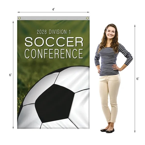 4' x 6' Standard Single Reverse Polyester Vertical Banners