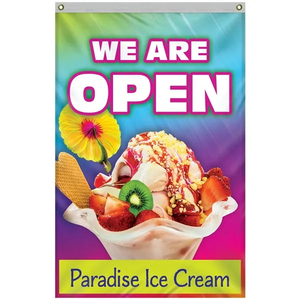 4' x 6' Double Sided Knitted Polyester Vertical Banners