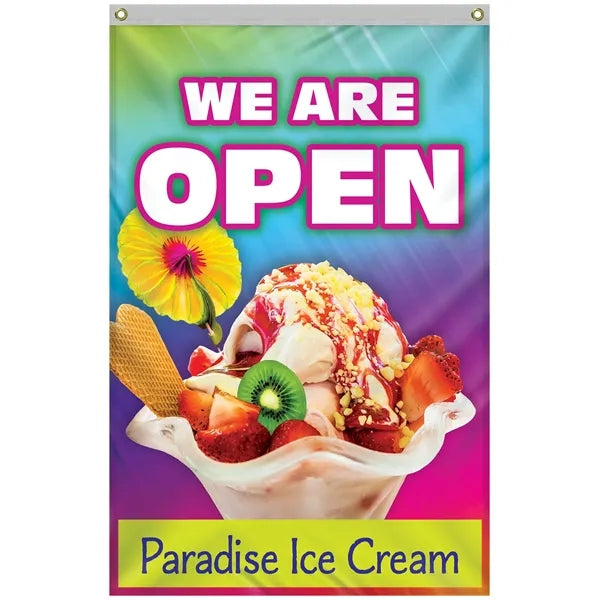 4' x 6' Single Reverse Knitted Polyester Vertical Banners