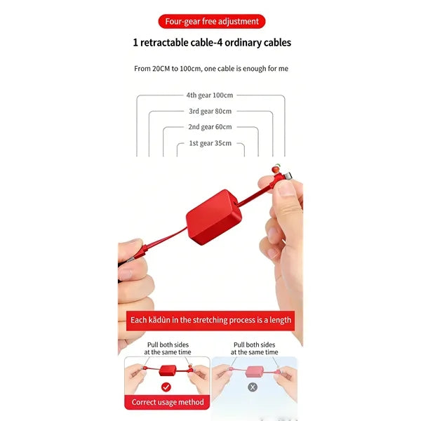 5-in-1 Retractable Charging Cable