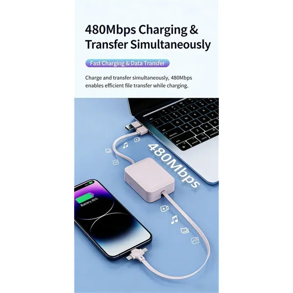 5-in-1 Retractable Charging Cable