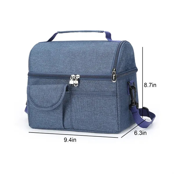 Dual Compartment Insulated Lunch Bag