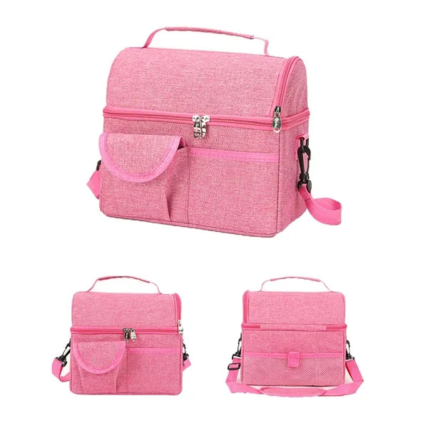 Dual Compartment Insulated Lunch Bag