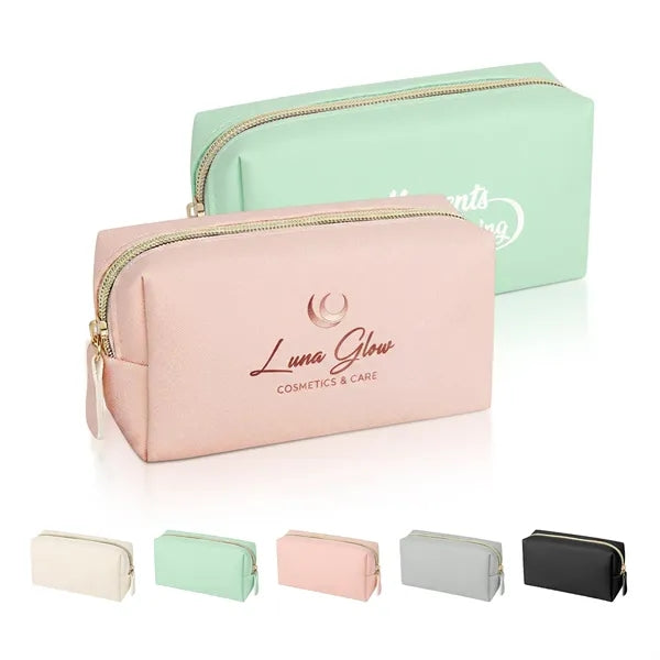 Portable PU Leather Makeup Bag