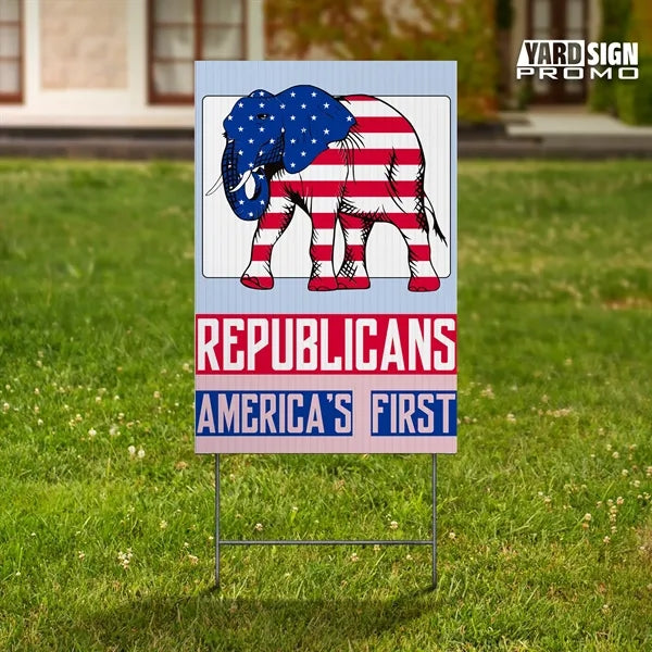 12x18 Custom Outdoor Yard Signs Republicans