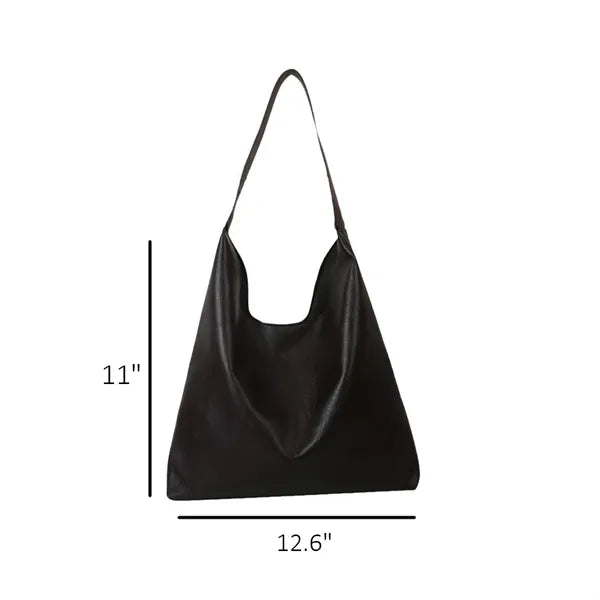 Women's Soft Vegan Leather Shoulder Bag Slouchy Tote Purse